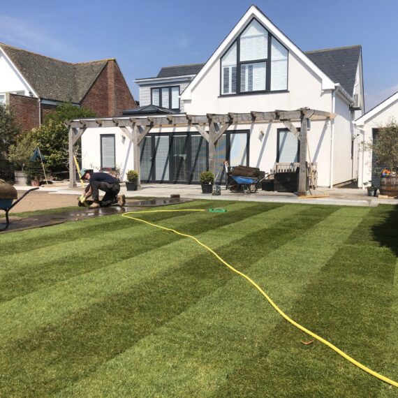 Turf laying job